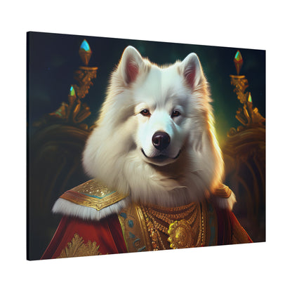 Samoyed Renaissance Pet Portrait on Canvas, wall art, wall print, dog portrait, dog art