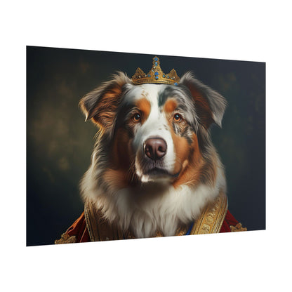 Australian Shepherd Dog Renaissance Pet Portrait Print | Wall Art | Wall Print