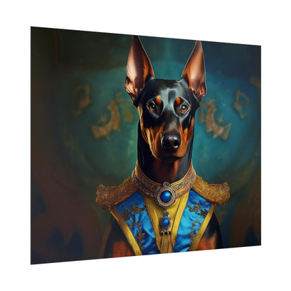 Doberman Pinscher Renaissance  Dog Pet Portrait Print | Wall Art | Wall Print | Dog Art