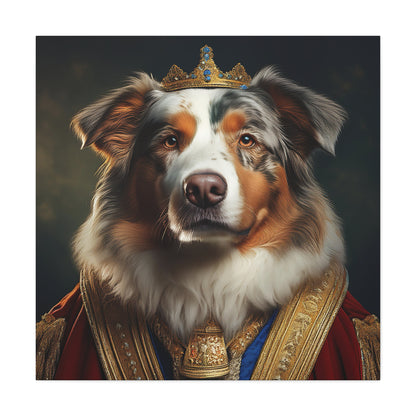 Australian Shepherd Pet Portrait Renaissance - Canvas, wall art, wall print, dog art, dog print
