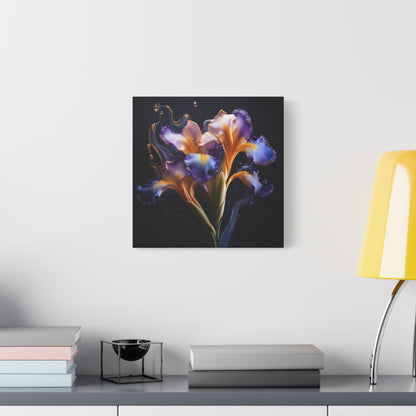 Abstract Iris Floral Square Framed Print, wall art, wall prints, art print