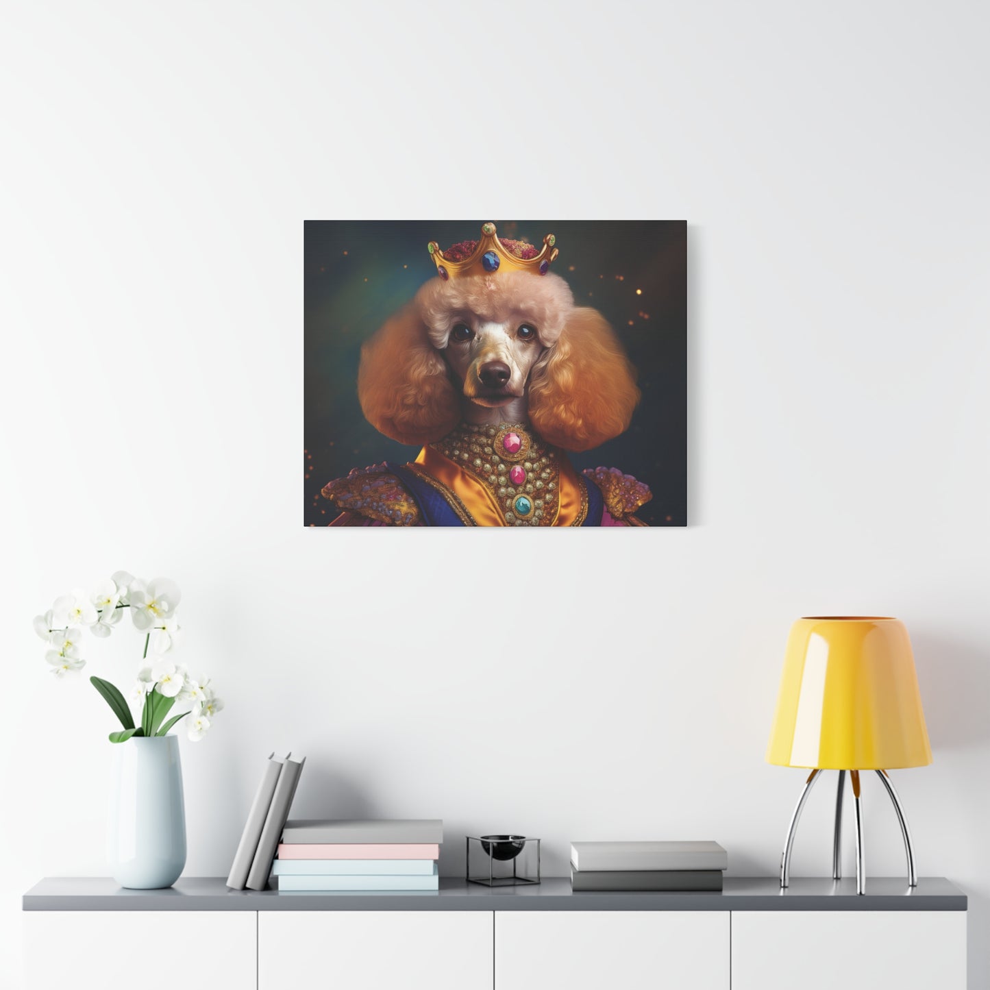 Poodle Pet Dog Renaissance Portrait on Canvas | Wall art | wall print