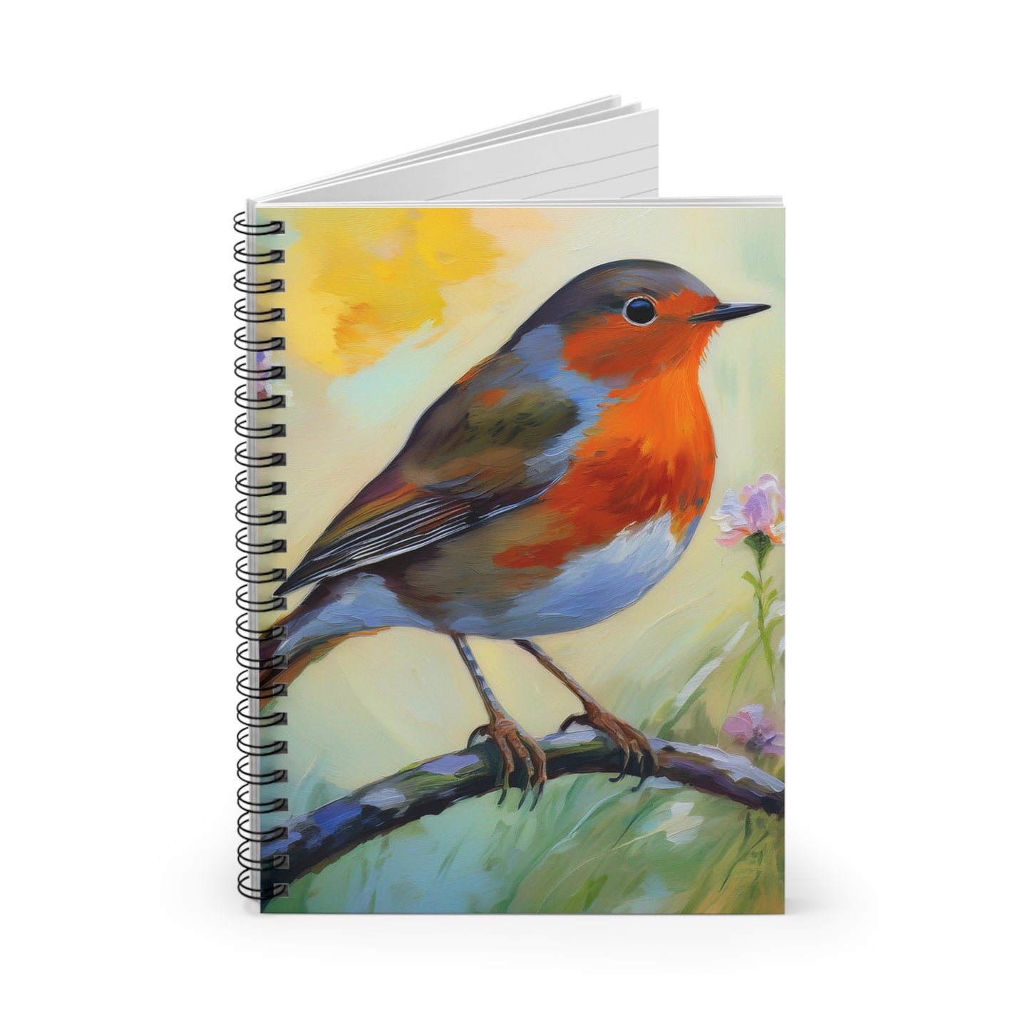 American Robin Bird Oil Painting Notebook |  Journal for Notes | Diary | Dream Journal