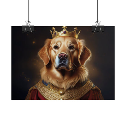 Golden Retriever Renaissance Dog Portrait  Art Print, Wall Decor Gift, Animal Lover Home Decor, Dog Wall Art