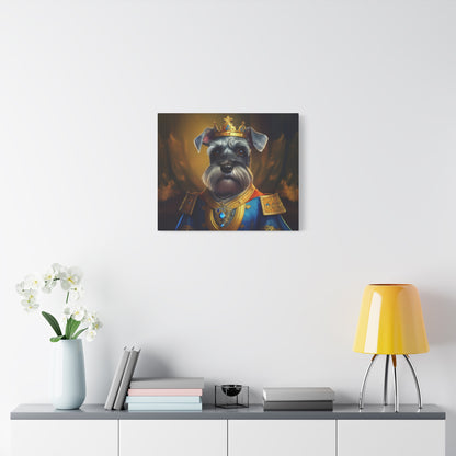 Miniature Schnauzer Renaissance Pet Portrait on Canvas | wall art | wall print | dog art