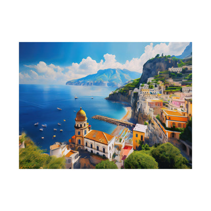 Amalfi Coast Italy Coastal Print | Style 3 | Wall Art | Wall Print