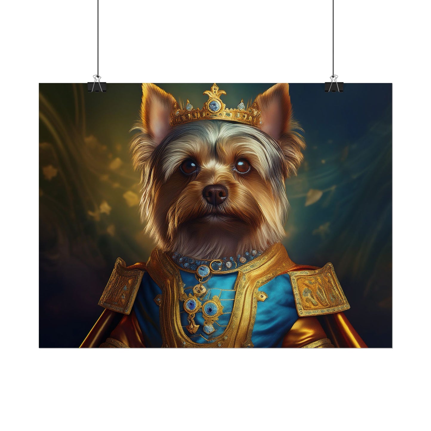 Yorkshire Terrier Dog Renaissance Pet Portrait Print | Wall Art | Wall Print | Dog Art