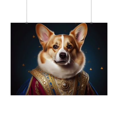 Pembroke Welsh Corgi Renaissance Pet Portrait Print | Wall Art | Wall Print | Dog Art