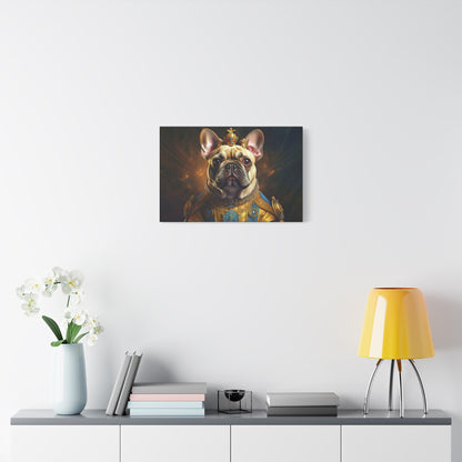 French Bulldog Renaissance Pet Portrait on Canvas | Wall Print | Wall Art | Dog Art
