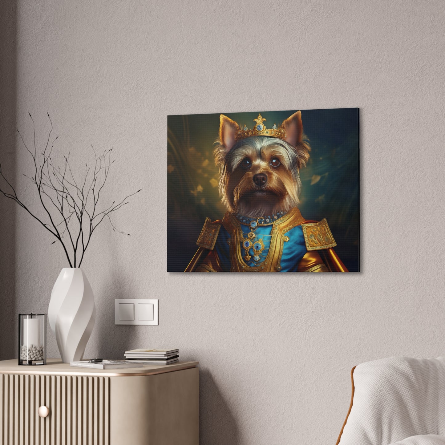 Yorkshire Terrier Renaissance Pet Portrait on Canvas | Wall Art | Wall Print | Dog Art