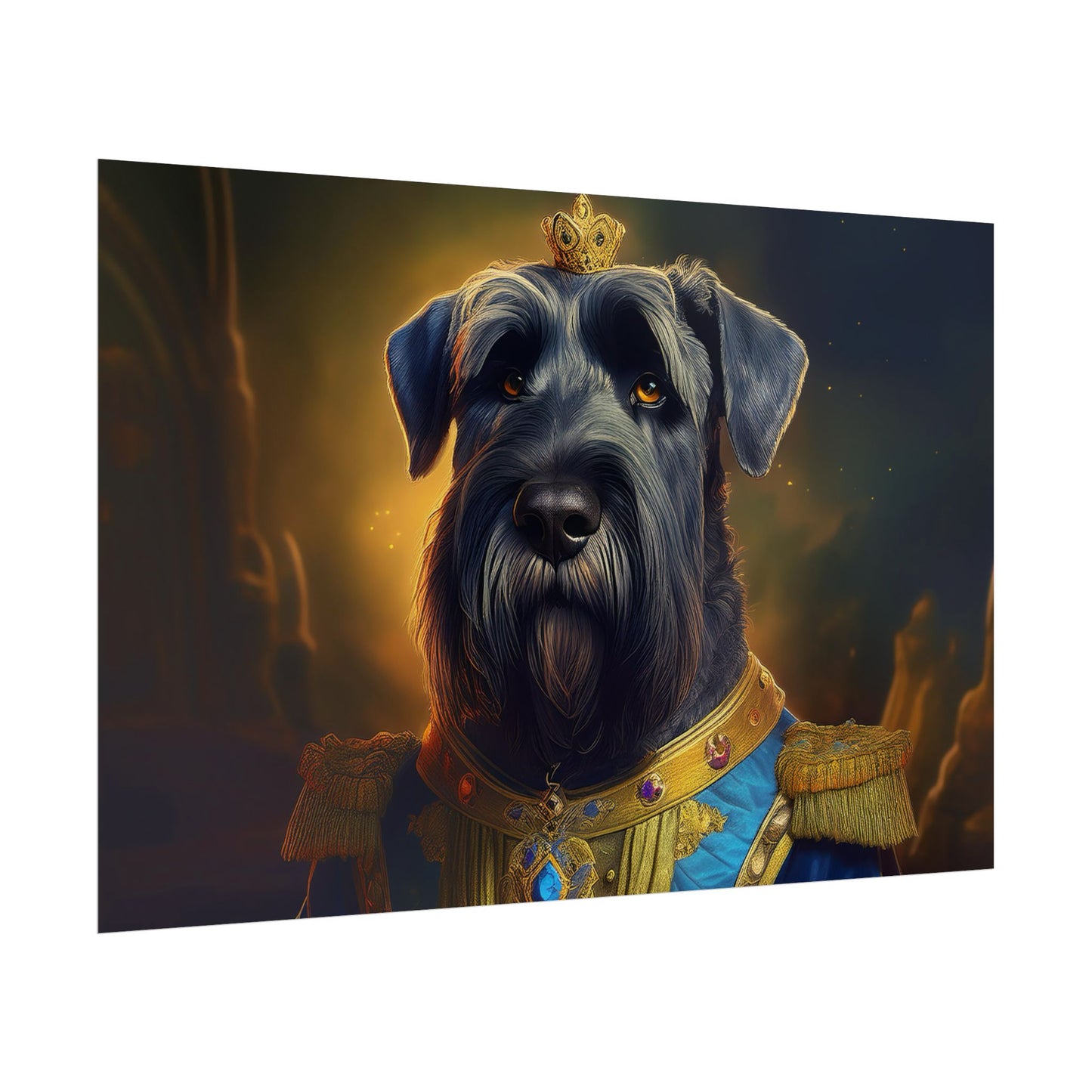 Giant Schnauzer Pet Renaissance Portrait Print, Dog Lover Wall Print | Wall Art | Wall Print