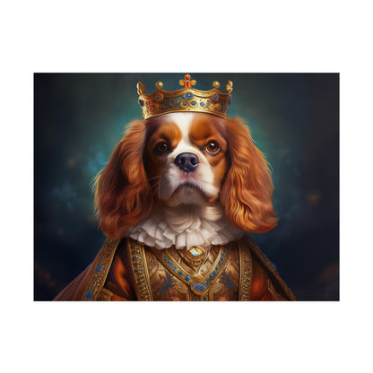 Cavalier King Charles Spaniel Art Pet Portrait Print, Renaissance, Wall Print, Wall Art