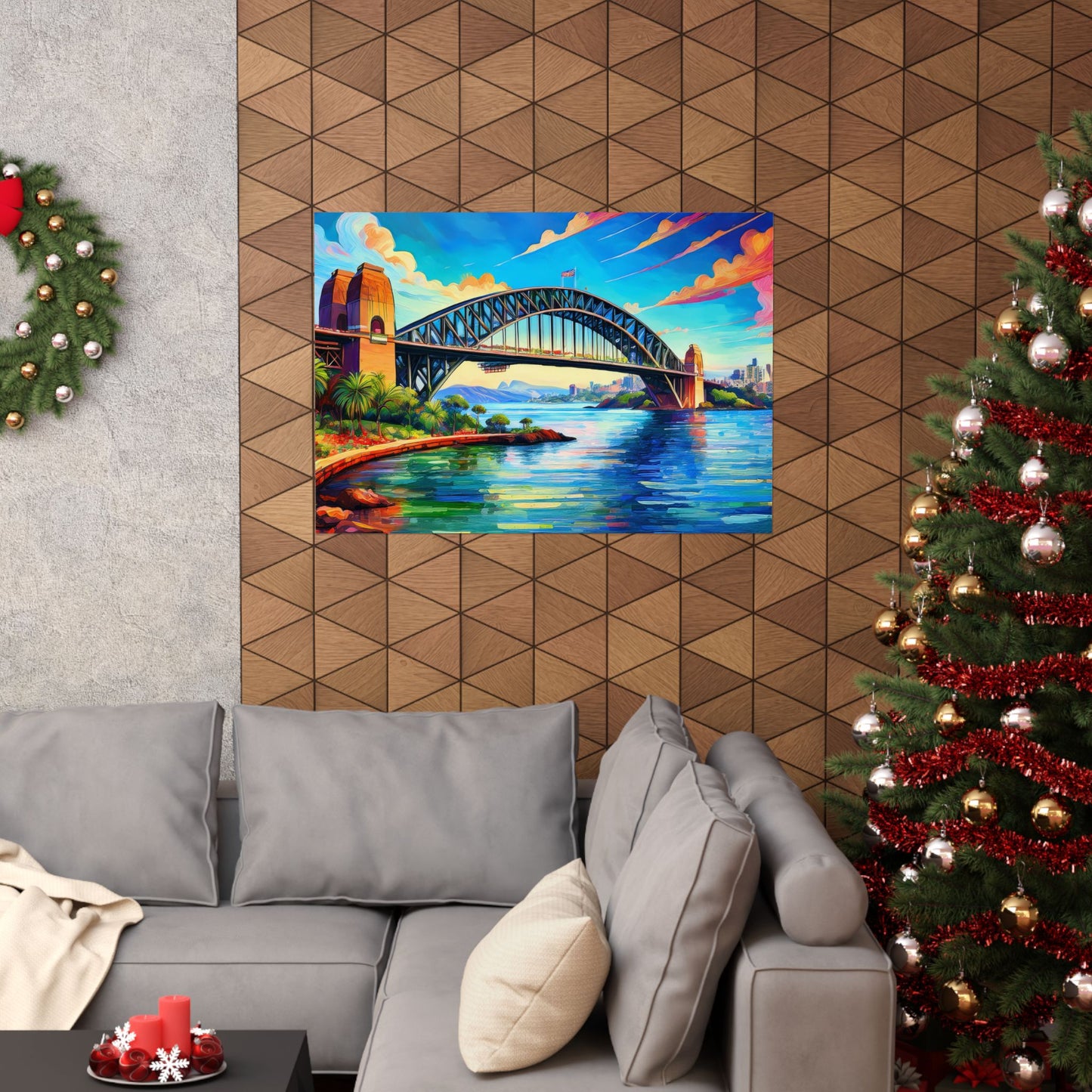 Sydney Harbour Bridge  Australia Painting Print | Wall Art | Wall Print