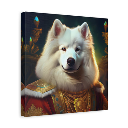 Samoyed Renaissance Pet Portrait on Canvas, wall art, wall print, dog portrait, dog art