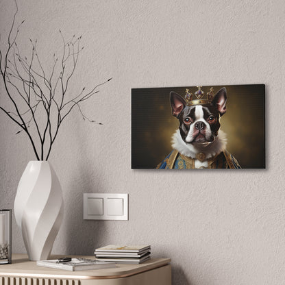 Boston Terrier Renaissance Pet Portrait on Canvas, wall print, wall art, dog portrait, dog art