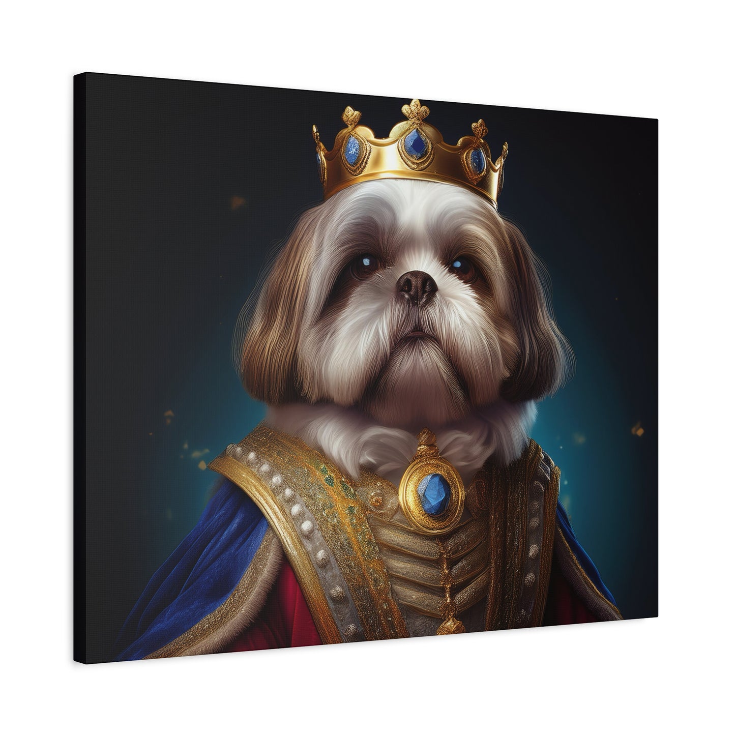 Shih Tzu Renaissance Pet Portrait on Canvas | wall art, wall print, dog portrait, dog art