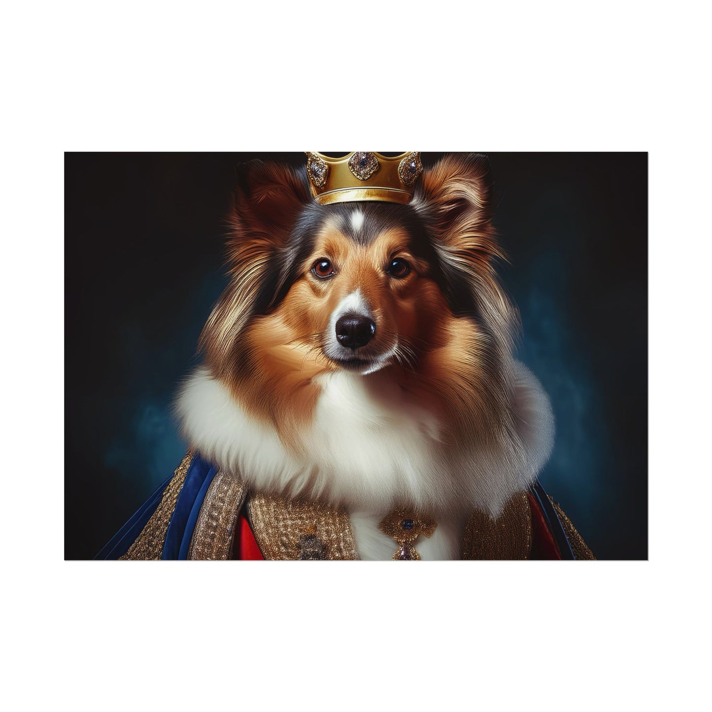 Shetland Sheepdog Renaissance Dog Portrait Art Print, Wall Decor Gift, Animal Lover Home Decor, Dog Wall Art