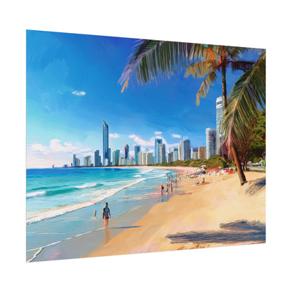 Surfers Paradise Beach Australia Coastal Print | Style 1 | Wall Art | Wall Print