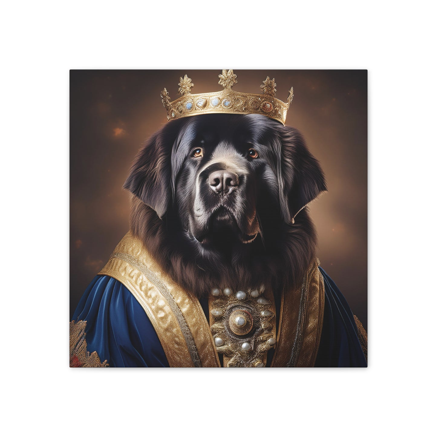 Newfoundland Renaissance Pet Portrait on Canvas | wall art | wall print