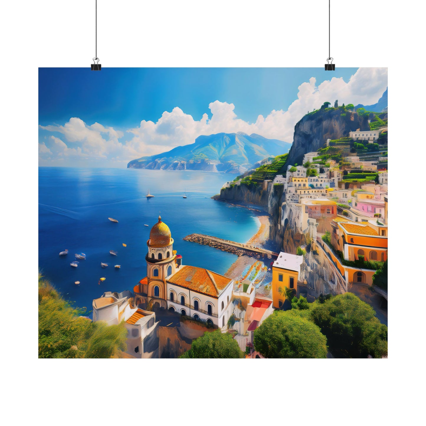 Amalfi Coast Italy Coastal Print | Style 3 | Wall Art | Wall Print