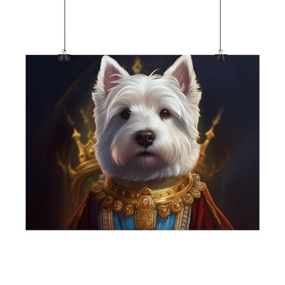 West Highland White Terrier Dog Renaissance Pet Portrait Print, West Highland White Terrier Art Print, Dog Wall Art, Wall Print, Wall Art