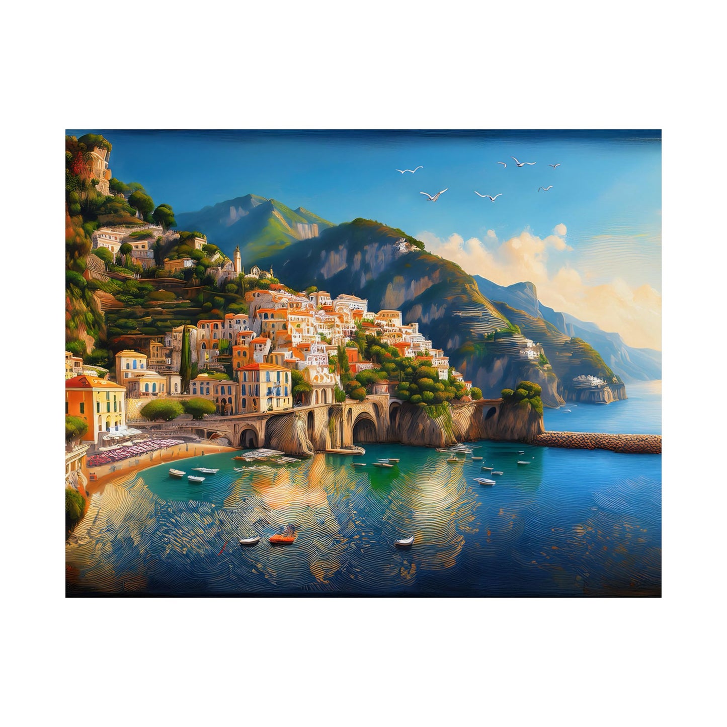 Amalfi Coast Italy Coastal Print | Style 1 | Wall Art | Wall Print
