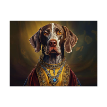 German Shorthaired Pointer Dog Renaissance Pet Portrait, Art Print, Animal Lover gift, Dog Wall Art, wall prints, wall art