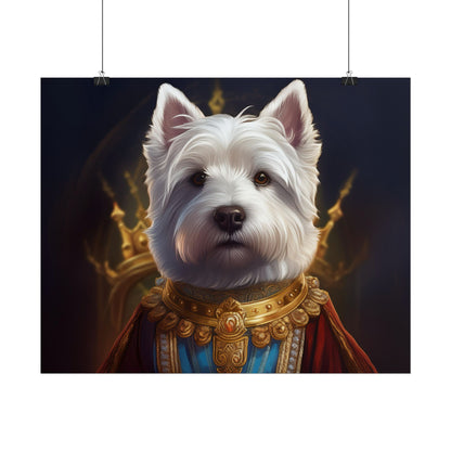 West Highland White Terrier Dog Renaissance Pet Portrait Print, West Highland White Terrier Art Print, Dog Wall Art, Wall Print, Wall Art