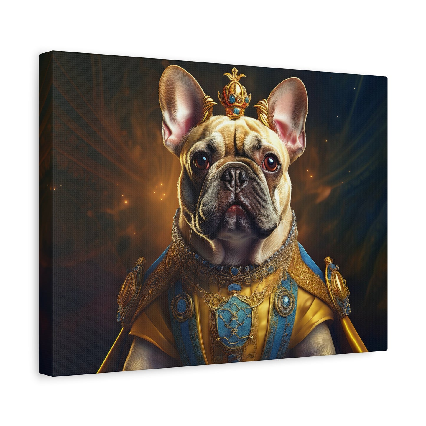 French Bulldog Renaissance Pet Portrait on Canvas | Wall Print | Wall Art | Dog Art