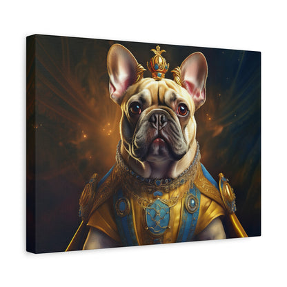 French Bulldog Renaissance Pet Portrait on Canvas | Wall Print | Wall Art | Dog Art