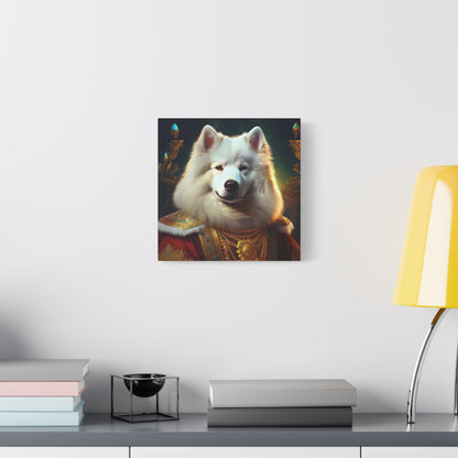 Samoyed Renaissance Pet Portrait on Canvas, wall art, wall print, dog portrait, dog art