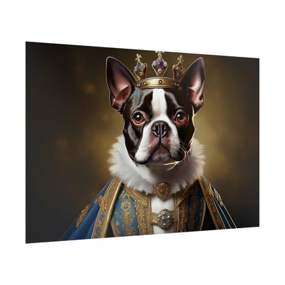 Boston Terrier Renaissance Dog Portrait Art Print, Wall Decor Gift, Animal Lover Home Decor, Dog Wall Art