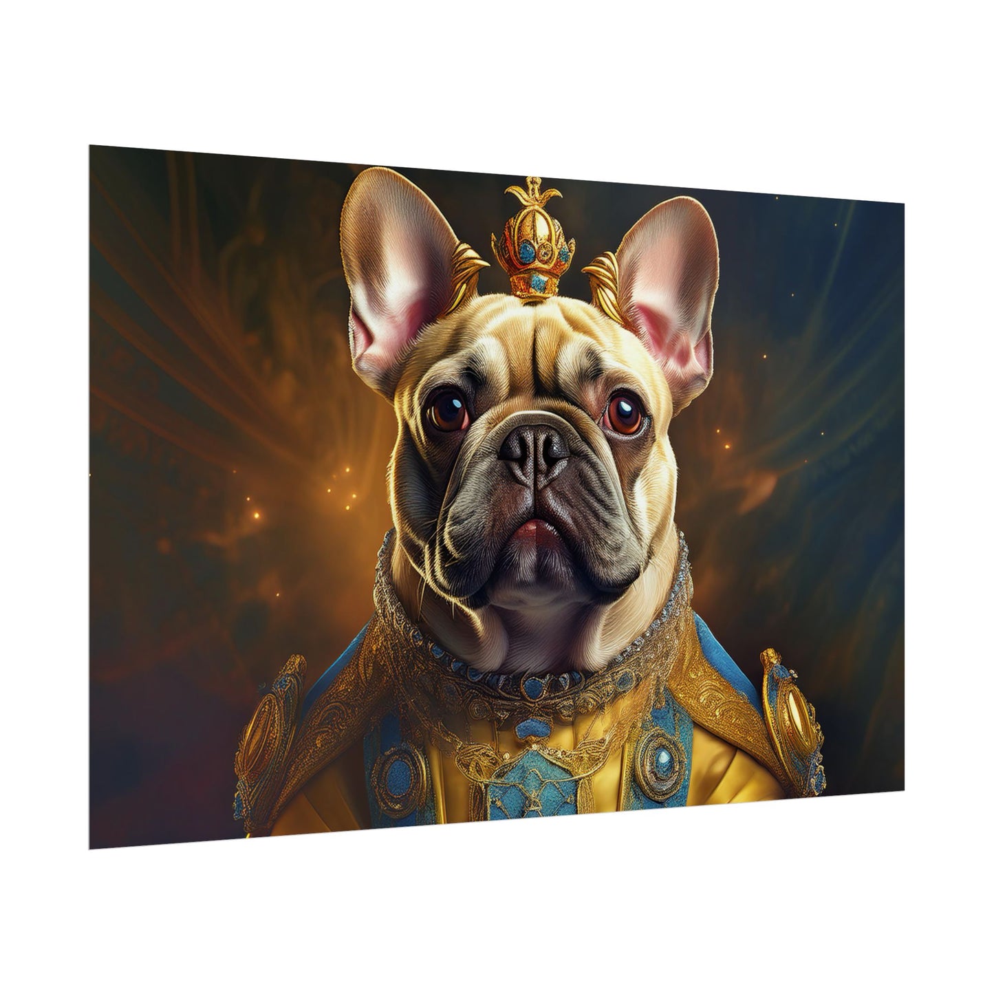 French Bulldog Renaissance Portrait Art Print, Wall Decor Gift, Animal Lover Home Decor, Dog Wall Art