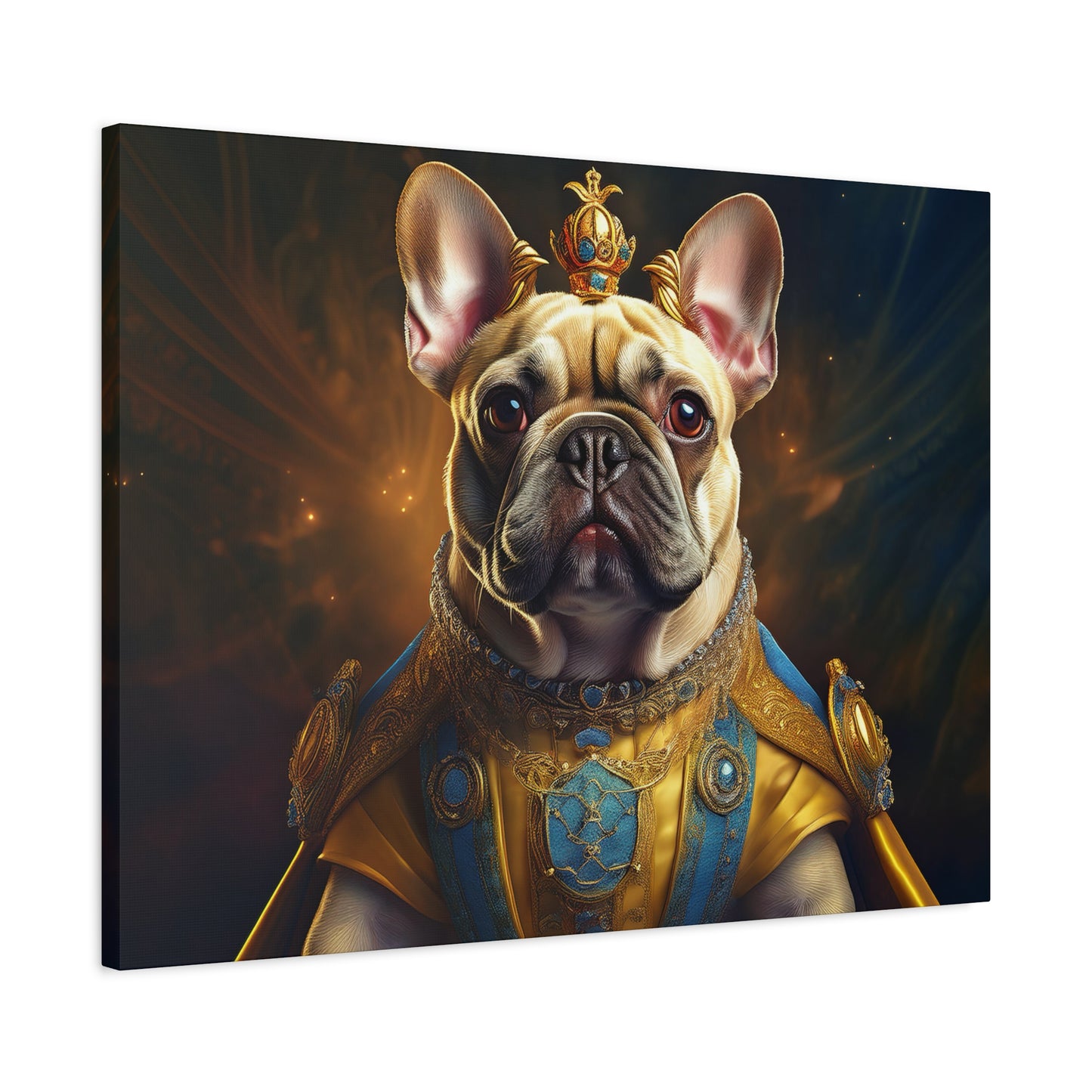French Bulldog Renaissance Pet Portrait on Canvas | Wall Print | Wall Art | Dog Art
