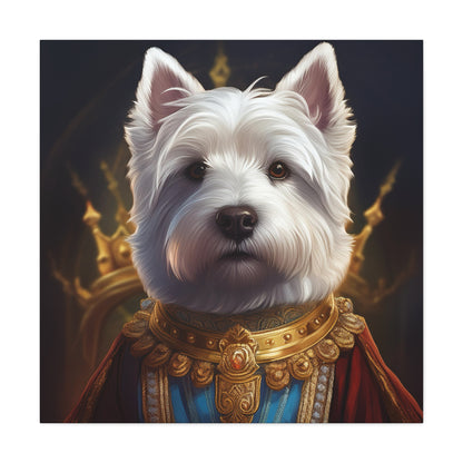 West Highland White Terrier Pet Portrait Renaissance - Canvas, wall art, wall print, dog portrait, dog art