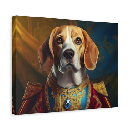Beagle Renaissance Pet Dog Portrait  - Canvas, wall art, wall print, dog portrait, dog art