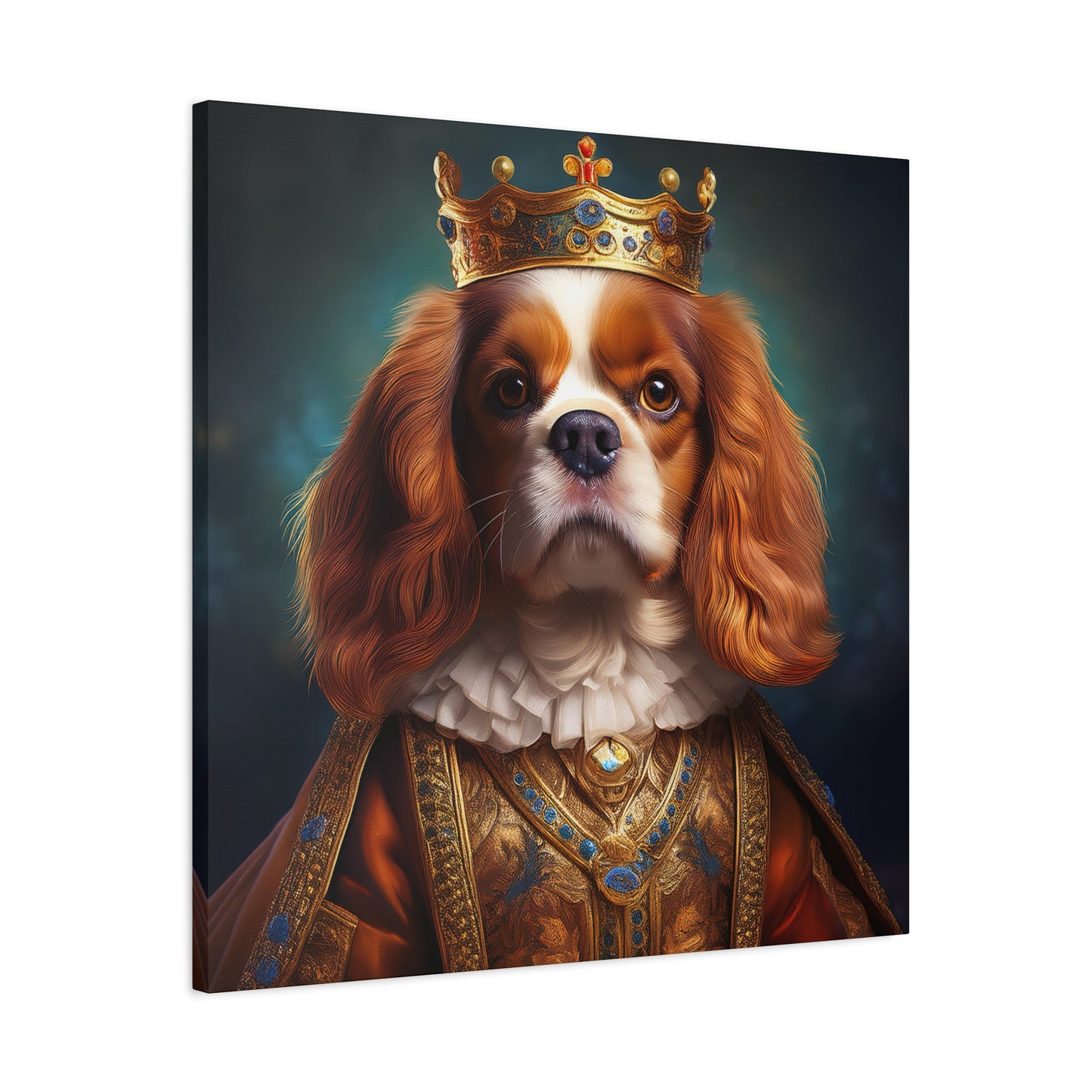 Cavalier King Charles Spaniel Renaissance Pet Portrait on Canvas | Wall art | wall print