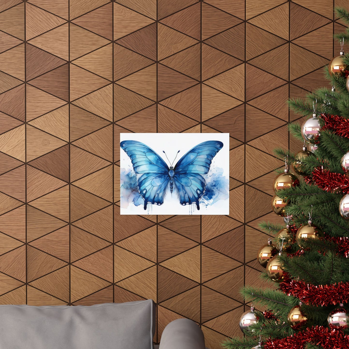 Blue Butterfly Alcohol Ink Wall Art | Unique Nursery Wall Print | Butterfly wall art | Wall Art | Wall Print