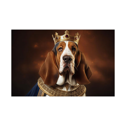 Bassett Hound Renaissance Dog Portrait Art Print, Wall Decor Gift, Animal Lover Home Decor, Dog Wall Art