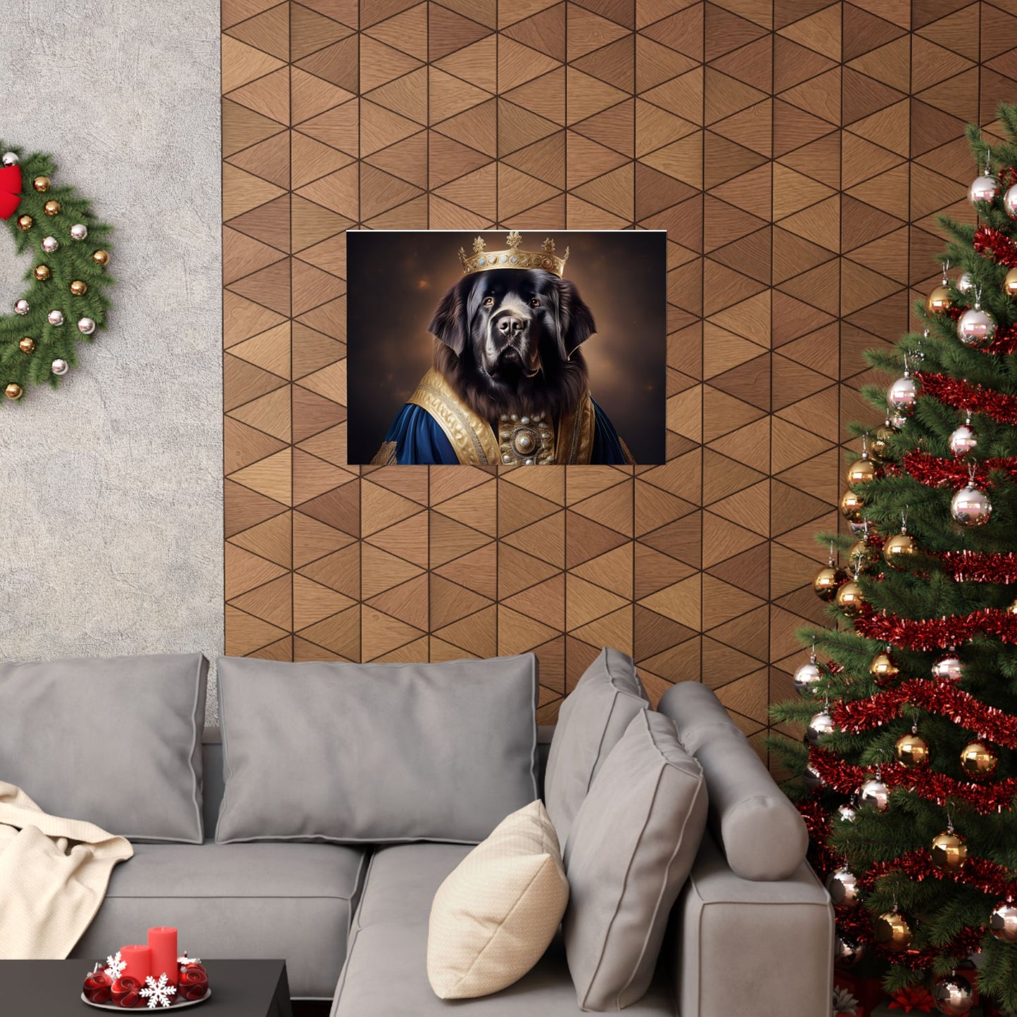 Newfoundland Renaissance Pet Portrait Print,  Art Print, Wall Decor Gift, Animal Lover Home Decor, Dog Wall Art, wall art, wall print