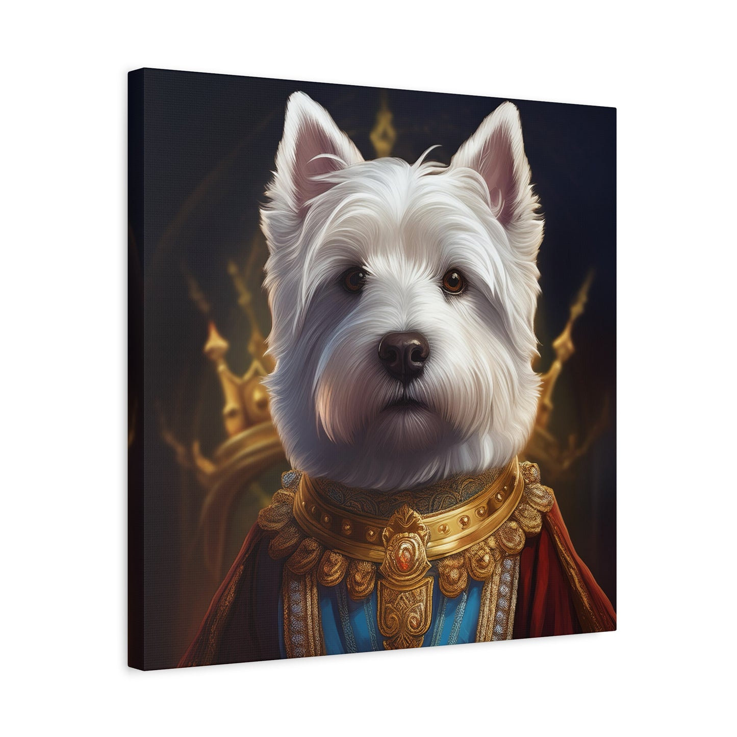 West Highland White Terrier Pet Portrait Renaissance - Canvas, wall art, wall print, dog portrait, dog art