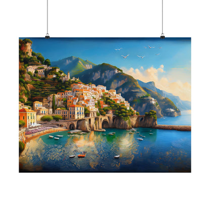 Amalfi Coast Italy Coastal Print | Style 1 | Wall Art | Wall Print
