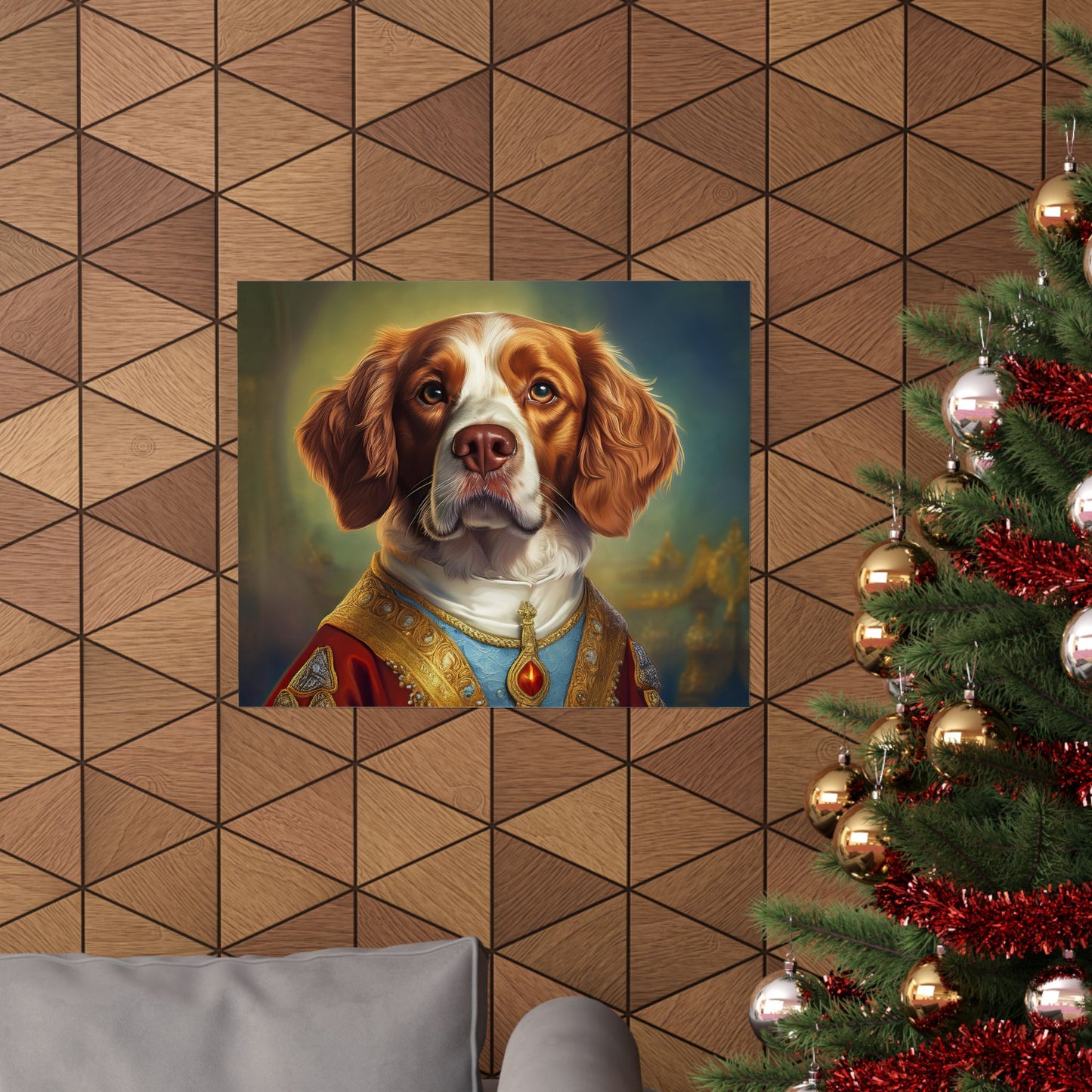 Brittany Dog Renaissance Pet Portrait Print, Brittany Art Print, Wall Decor Gift, Animal Lover, Dog Wall Art, wall print, wall art