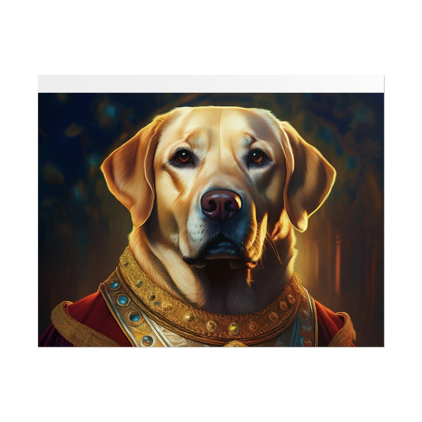 Labrador Retriever Renaissance Pet Portrait Art Print, Wall Decor Gift, Animal Lover Home Decor, Dog Wall Art