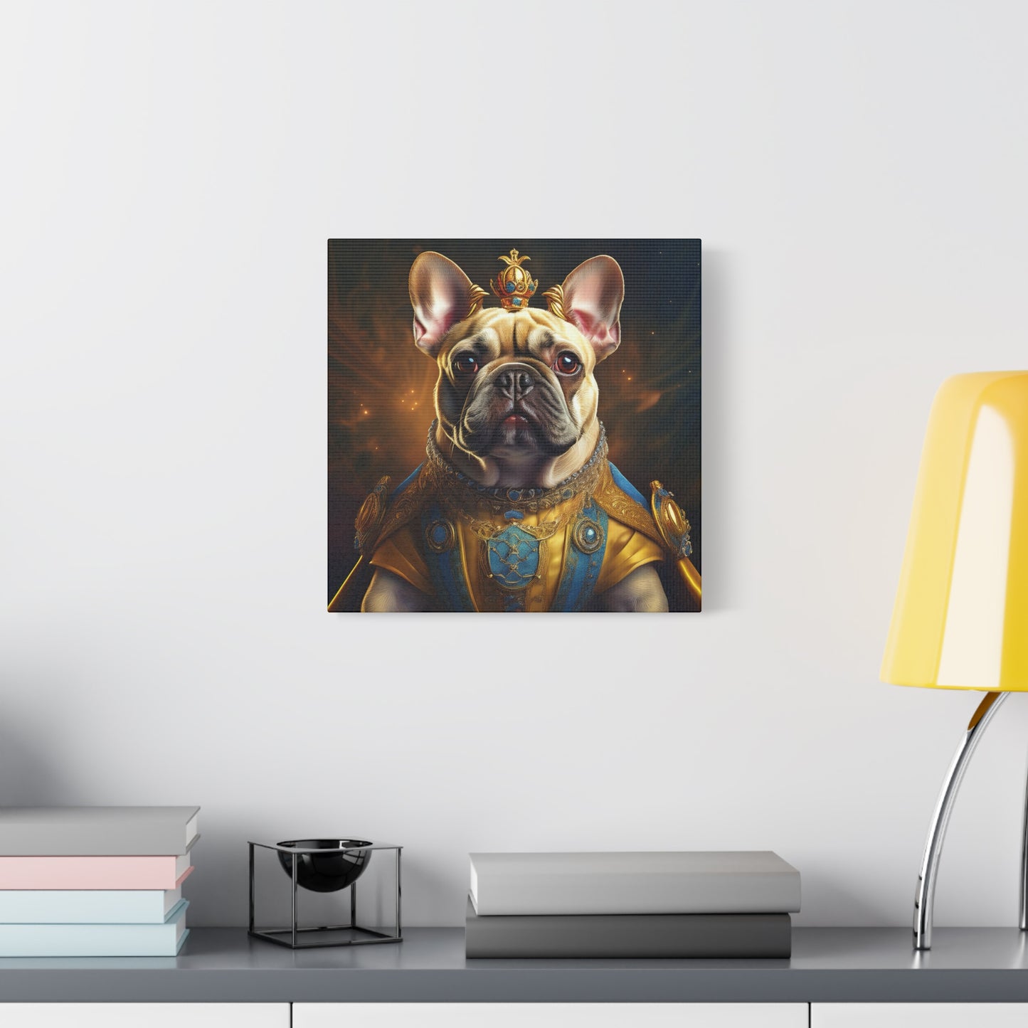 French Bulldog Renaissance Pet Portrait on Canvas | Wall Print | Wall Art | Dog Art