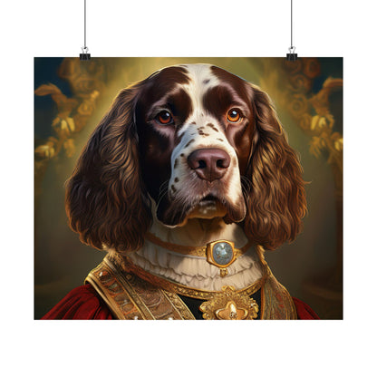 English Springer Spaniel Renaissance Dog Portrait Print, Wall Decor Gift, Dog Wall, wall prints, art prints