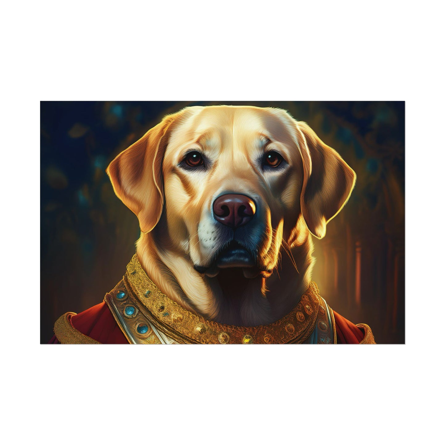 Labrador Retriever Renaissance Pet Portrait Art Print, Wall Decor Gift, Animal Lover Home Decor, Dog Wall Art