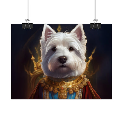 West Highland White Terrier Dog Renaissance Pet Portrait Print, West Highland White Terrier Art Print, Dog Wall Art, Wall Print, Wall Art