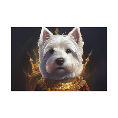West Highland White Terrier Pet Portrait Renaissance - Canvas, wall art, wall print, dog portrait, dog art