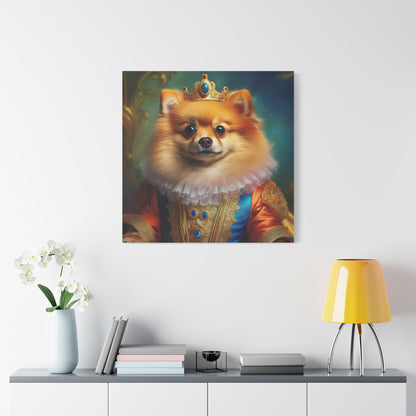 Pomeranian  Renaissance  Pet Portrait - Canvas - dog art, dog portait, wall art, wall print